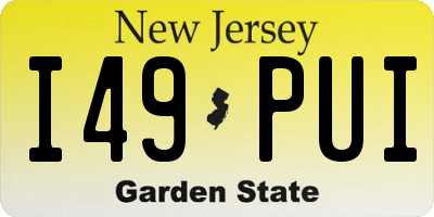 NJ license plate I49PUI