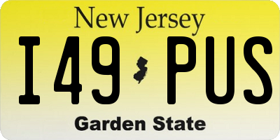 NJ license plate I49PUS
