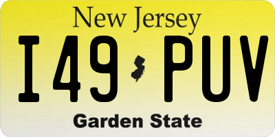 NJ license plate I49PUV