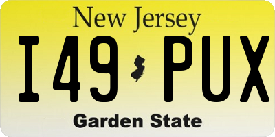 NJ license plate I49PUX