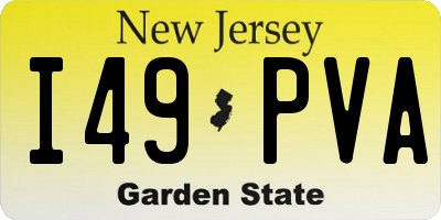 NJ license plate I49PVA