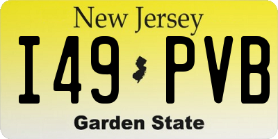 NJ license plate I49PVB