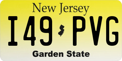 NJ license plate I49PVG