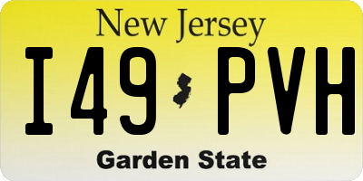 NJ license plate I49PVH