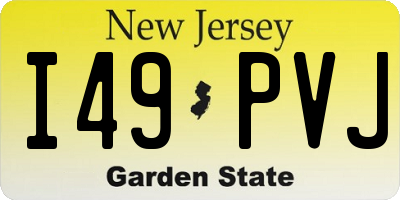 NJ license plate I49PVJ