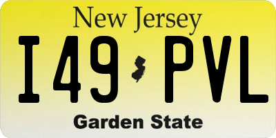 NJ license plate I49PVL