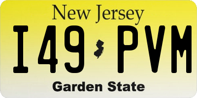 NJ license plate I49PVM