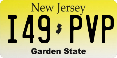 NJ license plate I49PVP