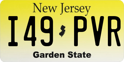 NJ license plate I49PVR