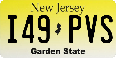 NJ license plate I49PVS