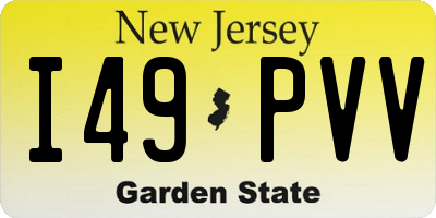 NJ license plate I49PVV