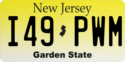 NJ license plate I49PWM