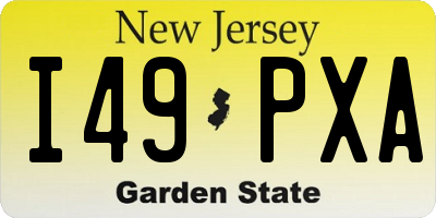 NJ license plate I49PXA