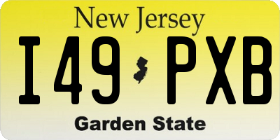 NJ license plate I49PXB