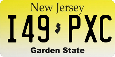 NJ license plate I49PXC