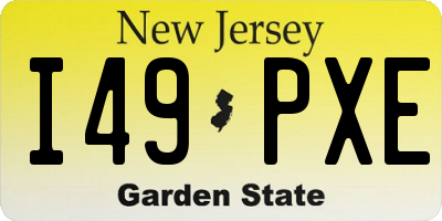 NJ license plate I49PXE