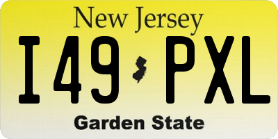 NJ license plate I49PXL