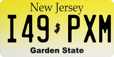 NJ license plate I49PXM
