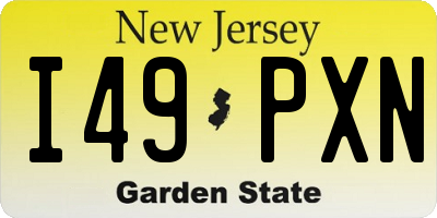 NJ license plate I49PXN