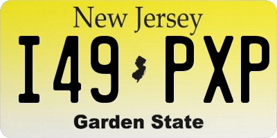 NJ license plate I49PXP