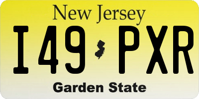 NJ license plate I49PXR