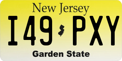 NJ license plate I49PXY