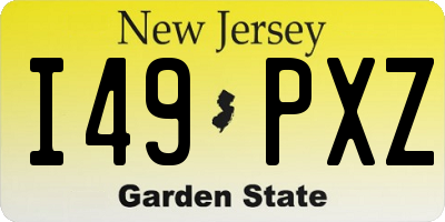 NJ license plate I49PXZ