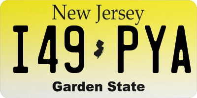 NJ license plate I49PYA