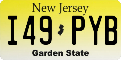 NJ license plate I49PYB