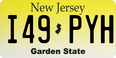 NJ license plate I49PYH