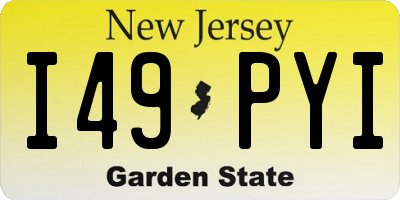 NJ license plate I49PYI