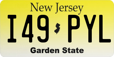 NJ license plate I49PYL