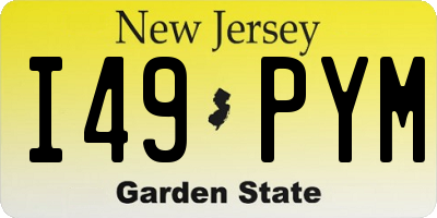NJ license plate I49PYM