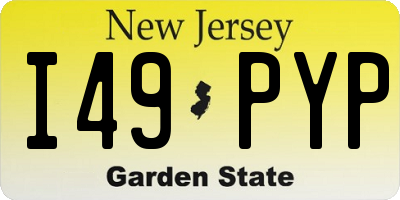 NJ license plate I49PYP