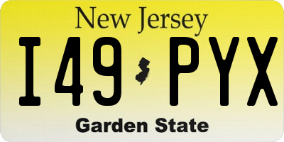 NJ license plate I49PYX