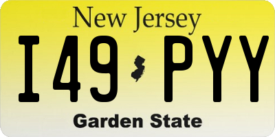 NJ license plate I49PYY
