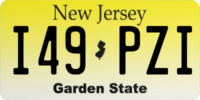NJ license plate I49PZI