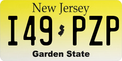 NJ license plate I49PZP