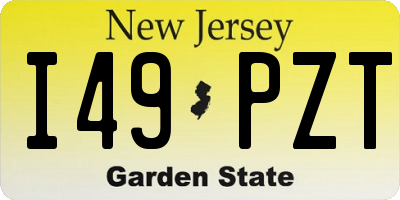 NJ license plate I49PZT