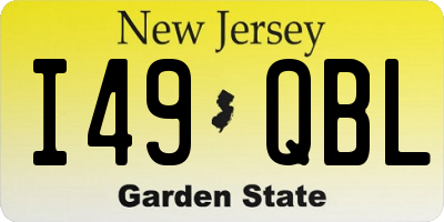 NJ license plate I49QBL