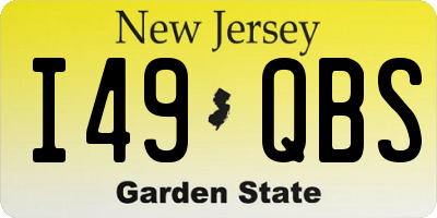 NJ license plate I49QBS