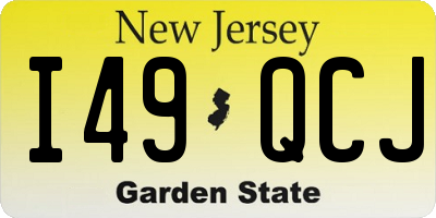 NJ license plate I49QCJ
