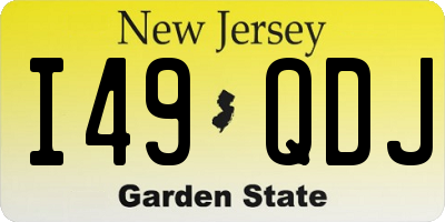 NJ license plate I49QDJ