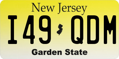 NJ license plate I49QDM