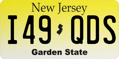 NJ license plate I49QDS