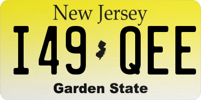 NJ license plate I49QEE