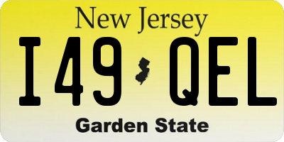 NJ license plate I49QEL