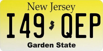 NJ license plate I49QEP