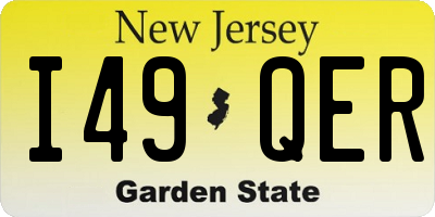 NJ license plate I49QER