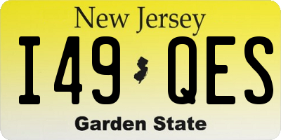 NJ license plate I49QES